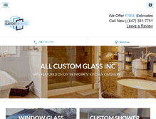 Tablet Screenshot of allcustomglass.com